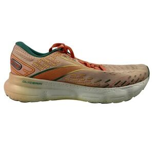 Brooks Glycerin 20 Shoes Womens Size 8 Orange Green Cushioned Running Sneakers